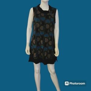 DOLCEZZA Retro Mod Velvet Cowl Neck Sleeveless Mini Dress